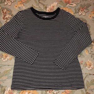 Striped Navy blue long sleeved t-shirt, size Large